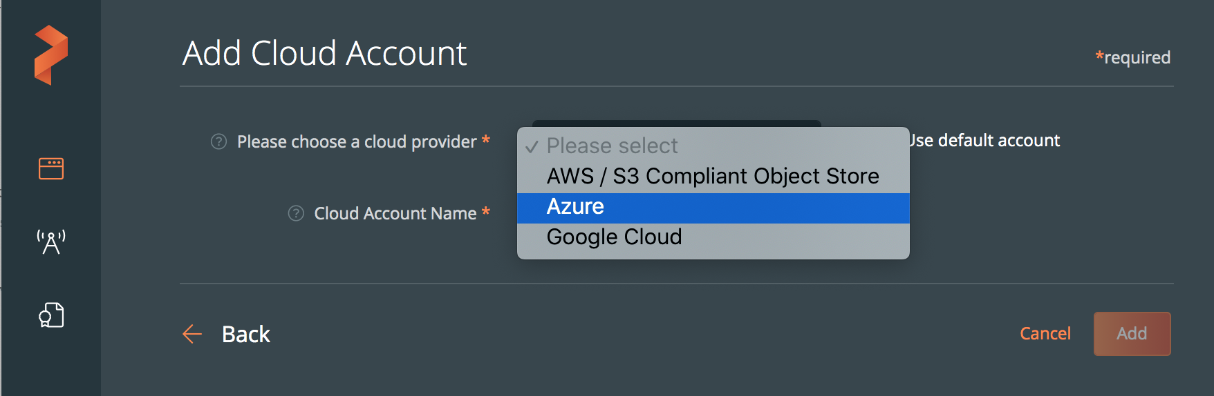 Select Azure